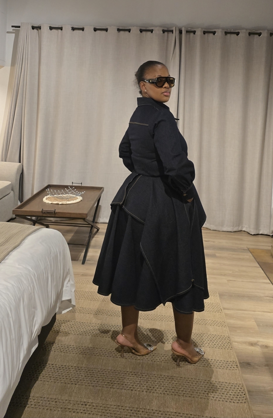 The Devine Denim Set - Back View by ZanBlack