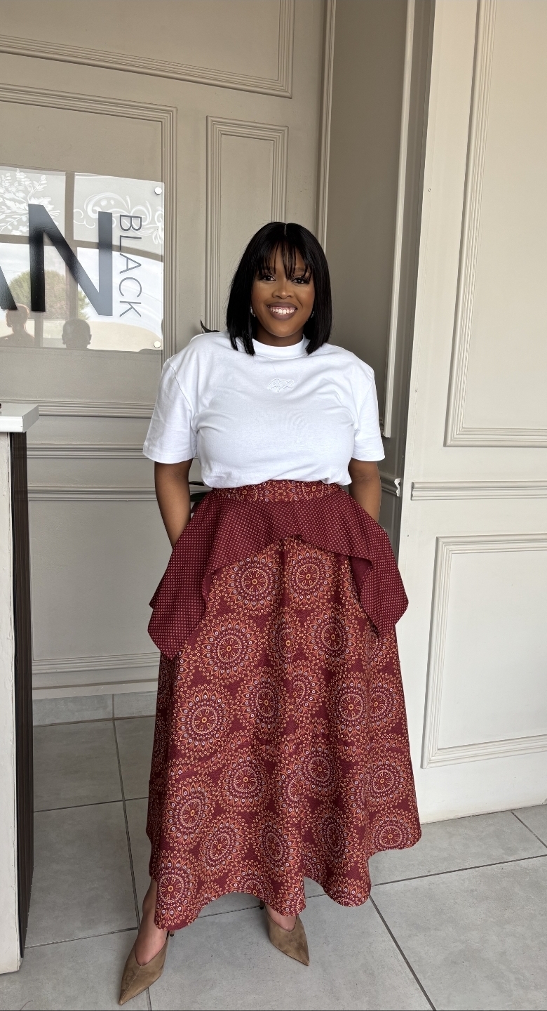 Tshiamo Skirt - Side View by ZanBlack